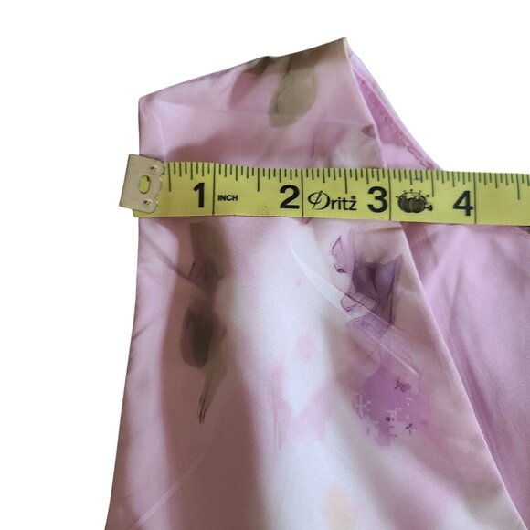 Sleeveless Maxi Dress Floral Print Lavender V-Neckline Empire Waist Size 2XL - Picture 9 of 14